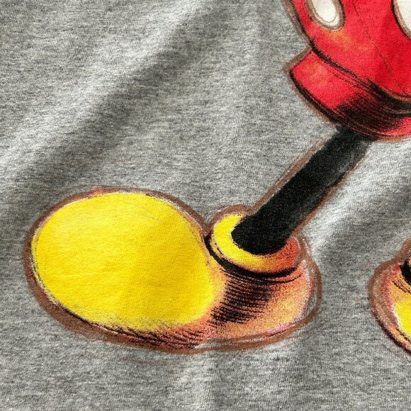 Disney Mickey Mouse T Shirt Retro Short Sleeve Heather Gray Adults Plus Size 2XL - Picture 15 of 15